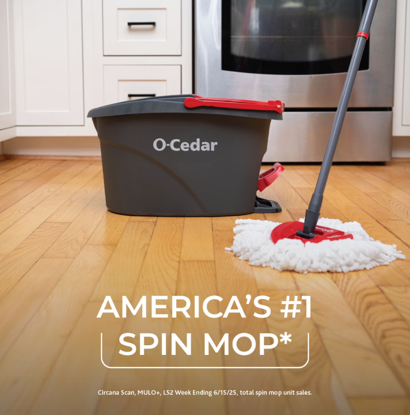 O-Cedar EasyWring Spin Mop & Bucket System Microfiber Floor Cleaning Set