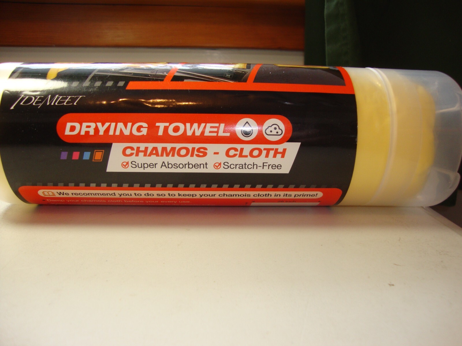 Premium Absorbent Car Drying Towel 2 Pack 26″X17″ Super Soft Shammy Towel Yellow
