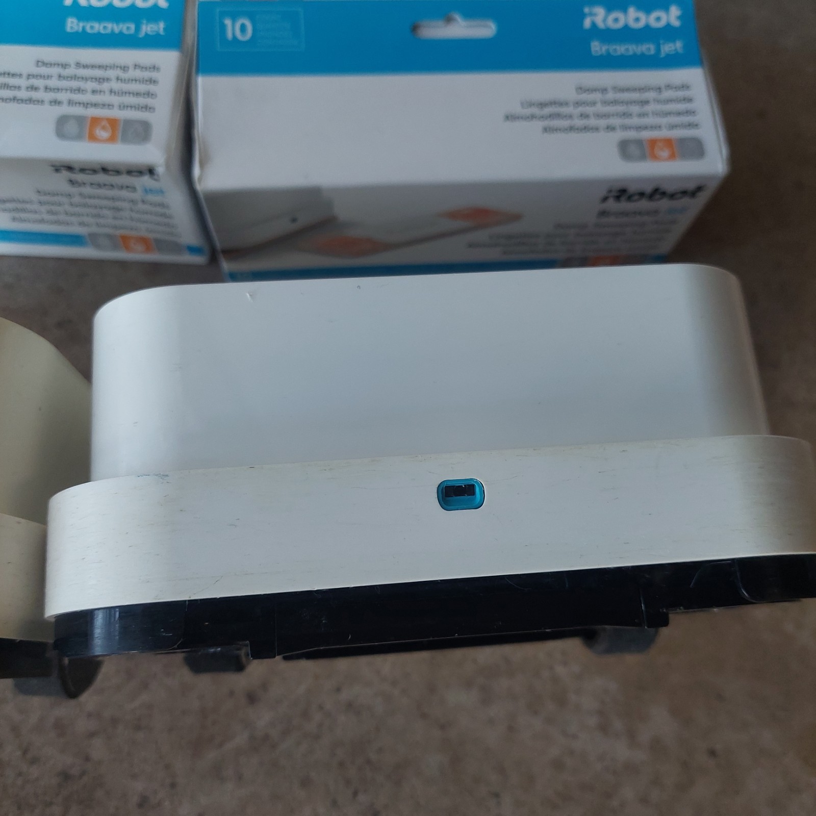 Lot Of 2 iRobot Braava Jet 240 Robot Mops w/ 1 Batteries, 1 Charger