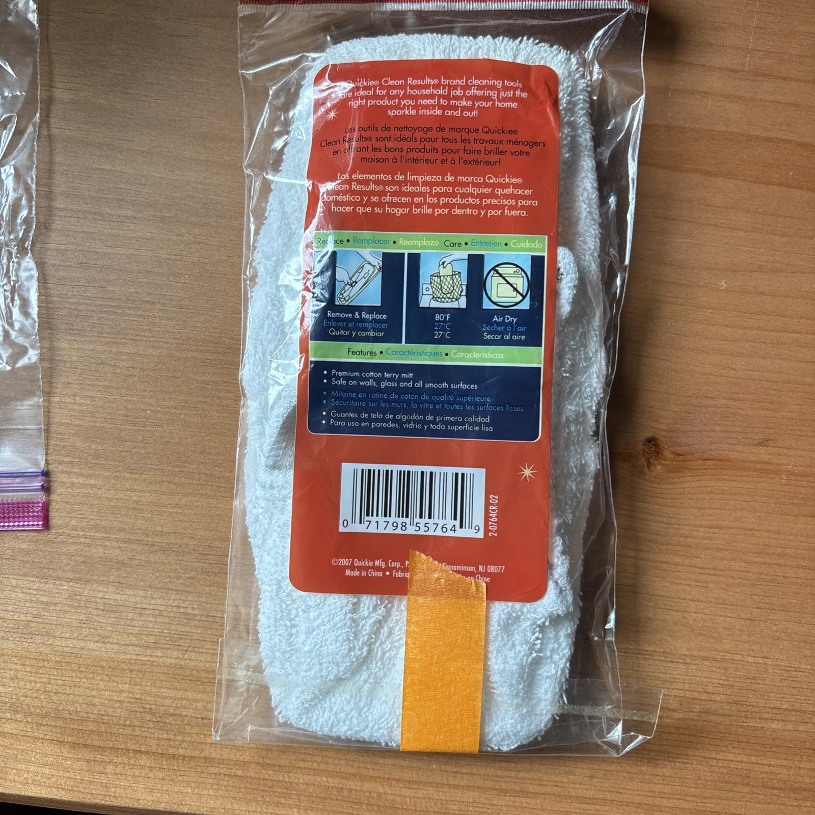 QUICKIE Clean Results MIGHTY MOP Refill Recharge Washable Cotton Mitt 0764CR