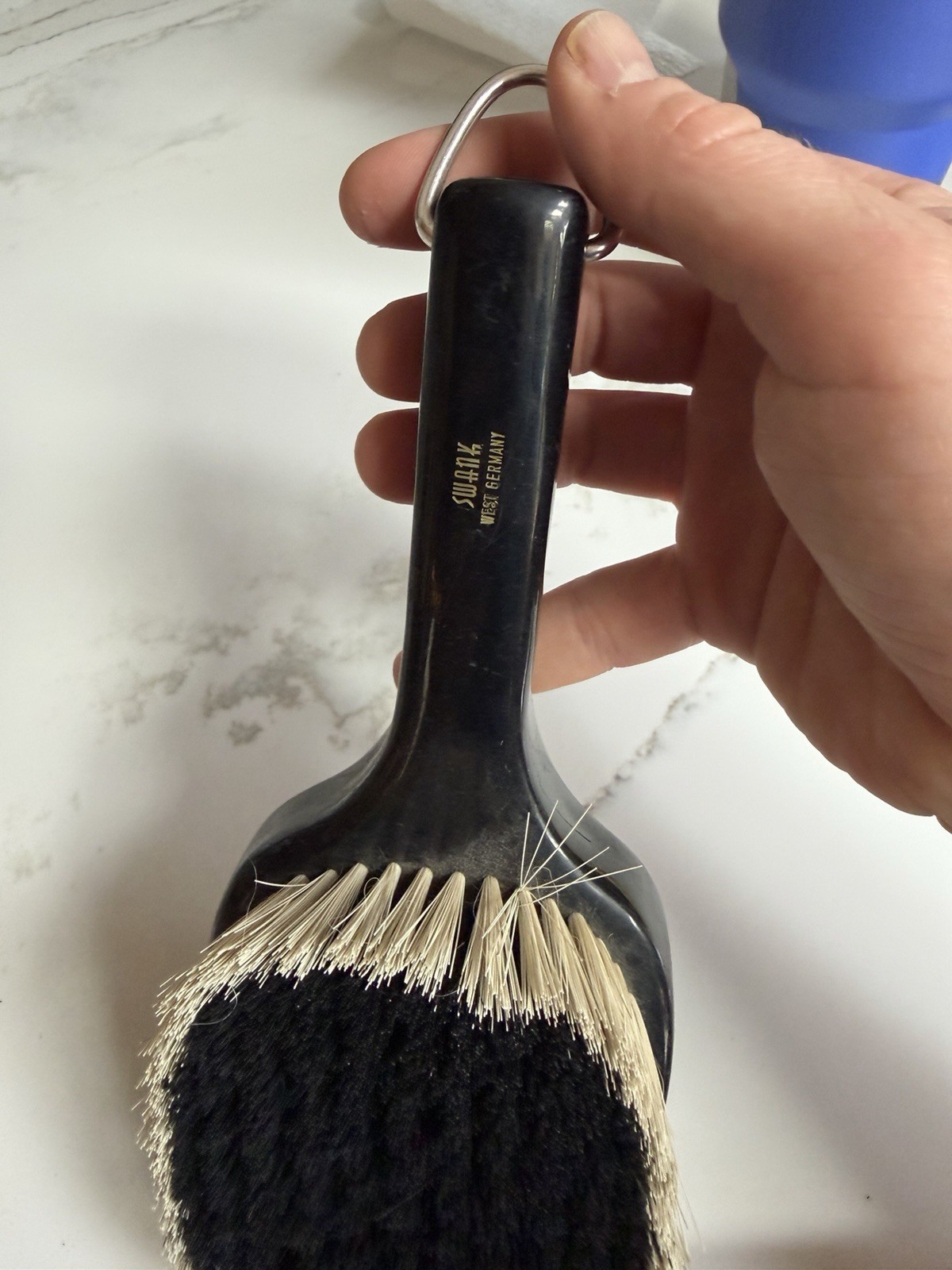 Vintage western German swank Brand Clothing Brush With replica Roman Coin inlay!
