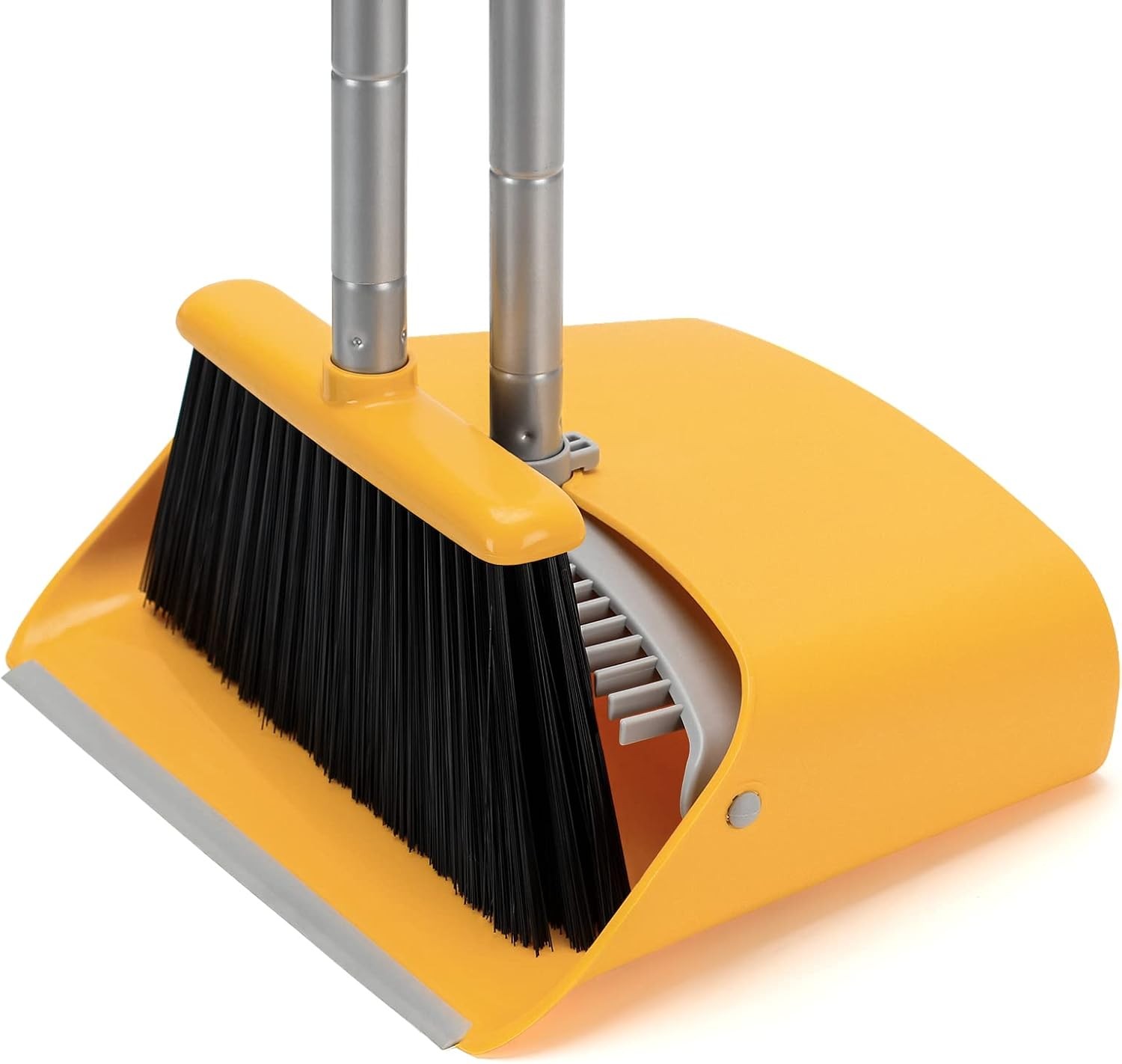 TreeLen Broom and Dustpan Set, TreeLen Broom with Dust Pan with Long Handle C…