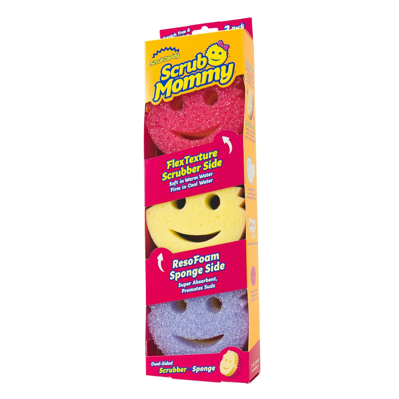 Scrub Daddy Scrub Mommy Non-Scratch Cleaning Sponges, 3 Count, FREE SHIPPING!!!