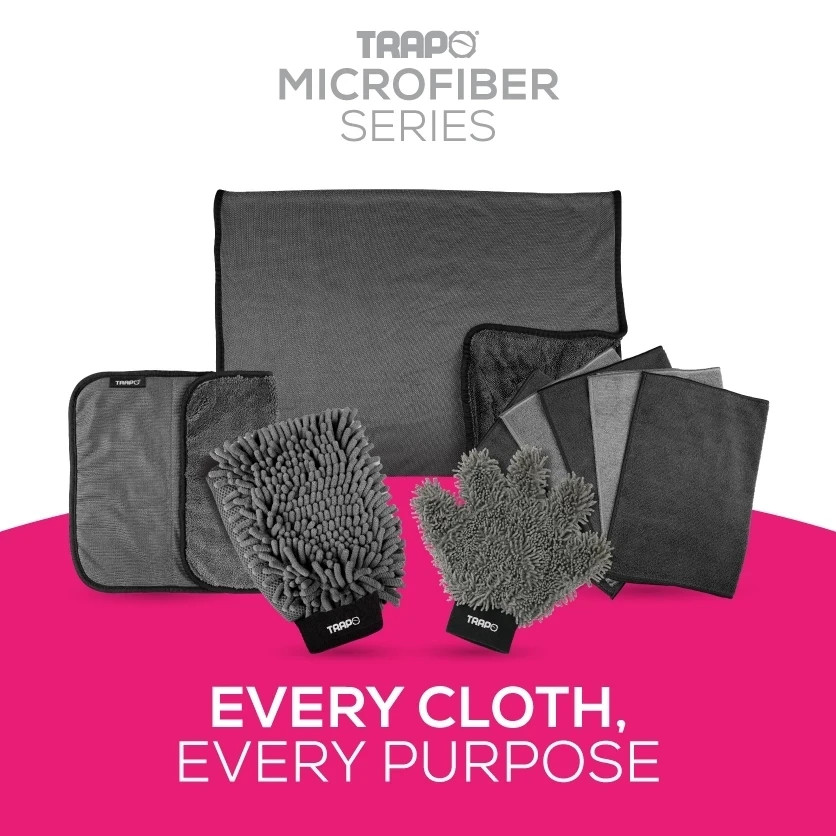 TRAPO Microfiber Car Wash Detailing Set Cloths & Gloves Drying Polishing Kit