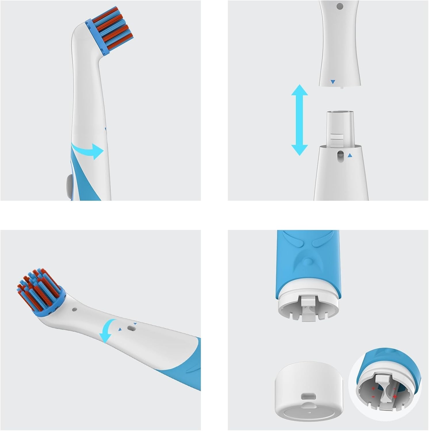 Electric Cleaning Brush with 4 in 1 Multiple Brush Heads, Indoor Household
