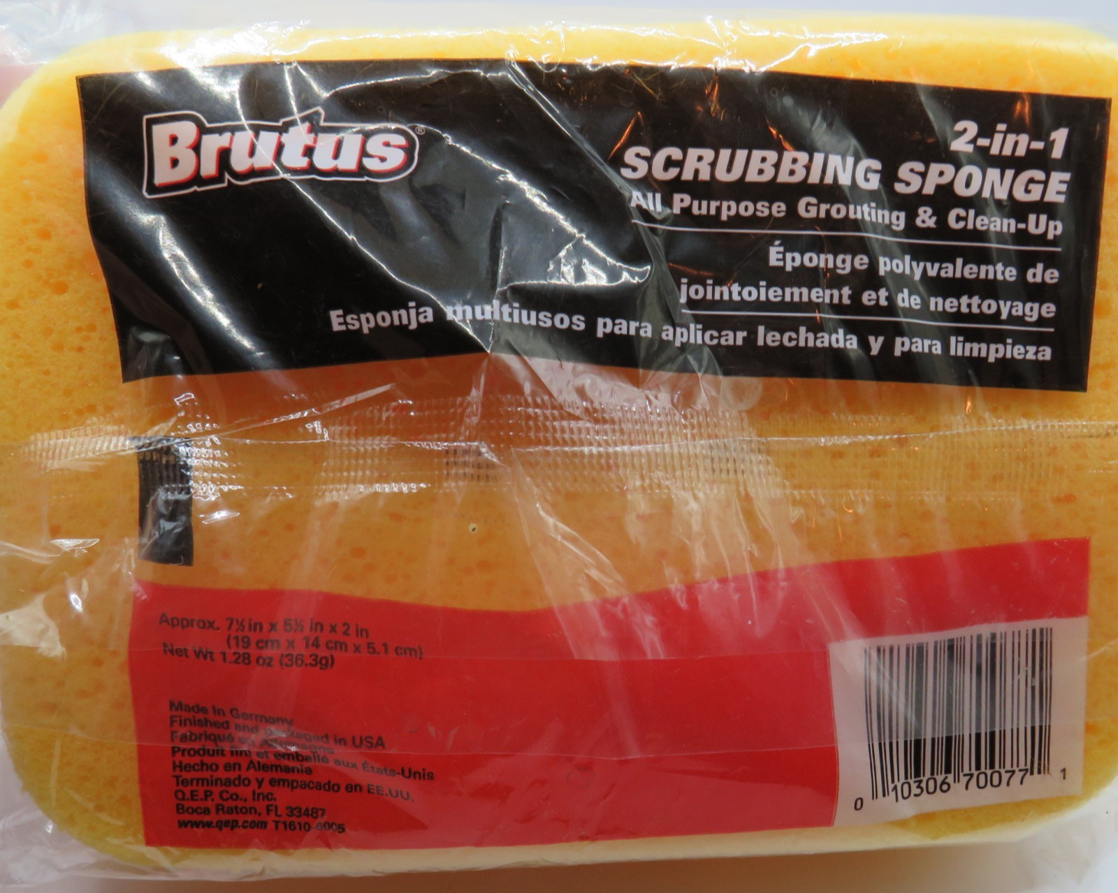 Brutus-Large Dualsurface Scrubbing Sponge – Germany # 70007-36 – 7.5 “x 5.5″ x2”