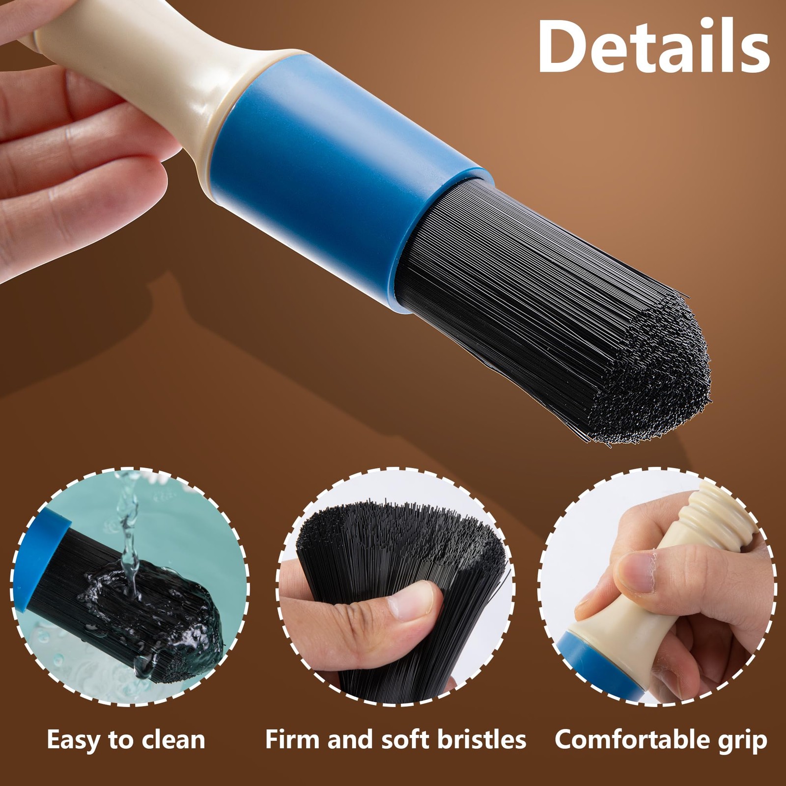 moonoom Parts Washer Brush with Hose- Wear Resistant Parts Cleaning Brush with 3