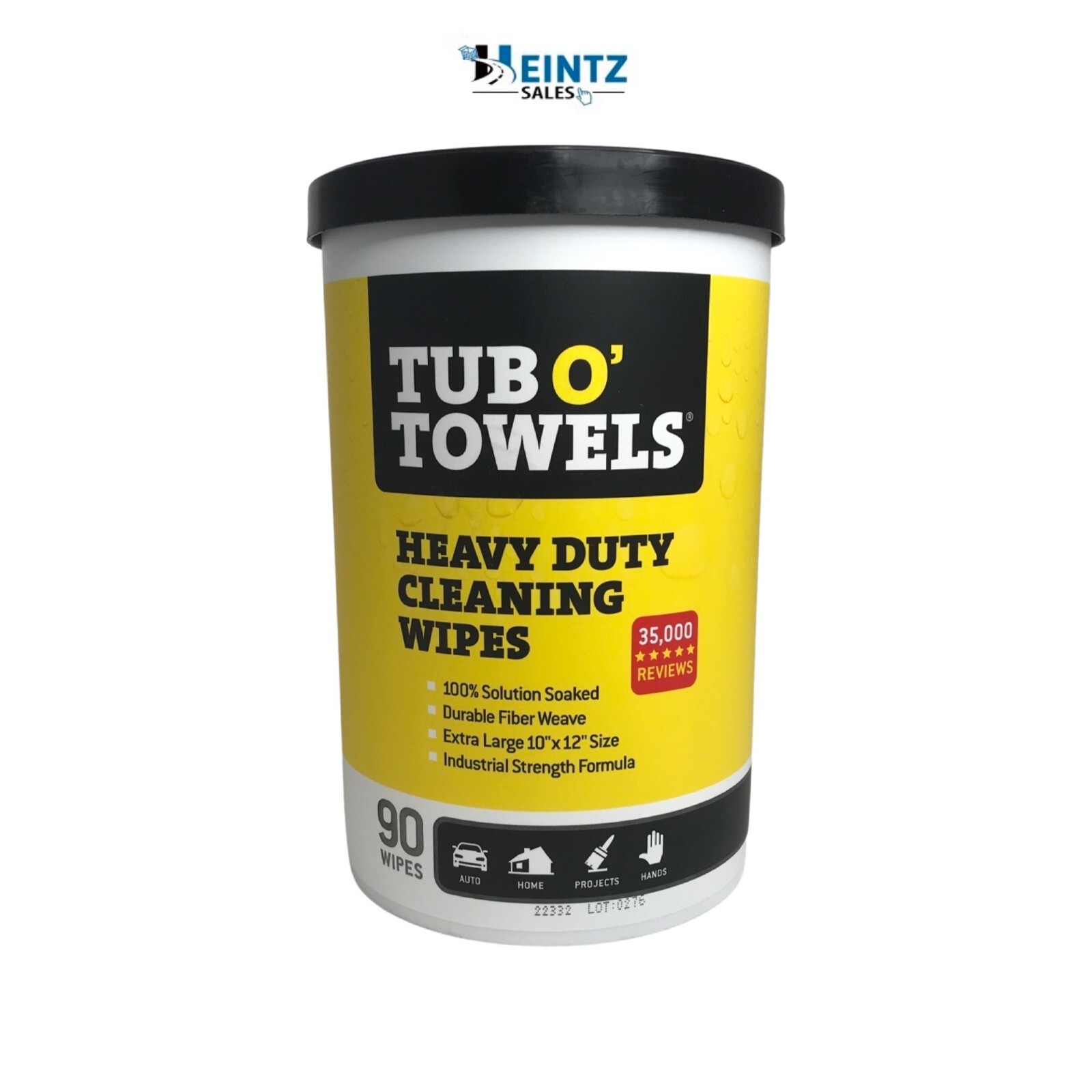 Tub O Towels TW90 + TS18 Heavy Duty Multi-Surface Cleaning Wipes- & Hand Cleaner