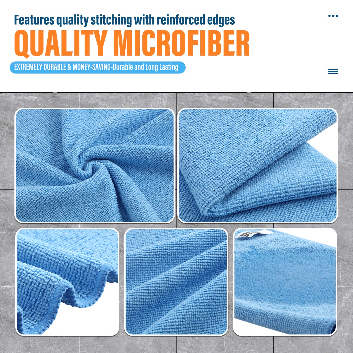 24pcs 12×16 Inch Durable Ultra Soft Microfiber Cleaning Cloth Towel Rag Car Wash