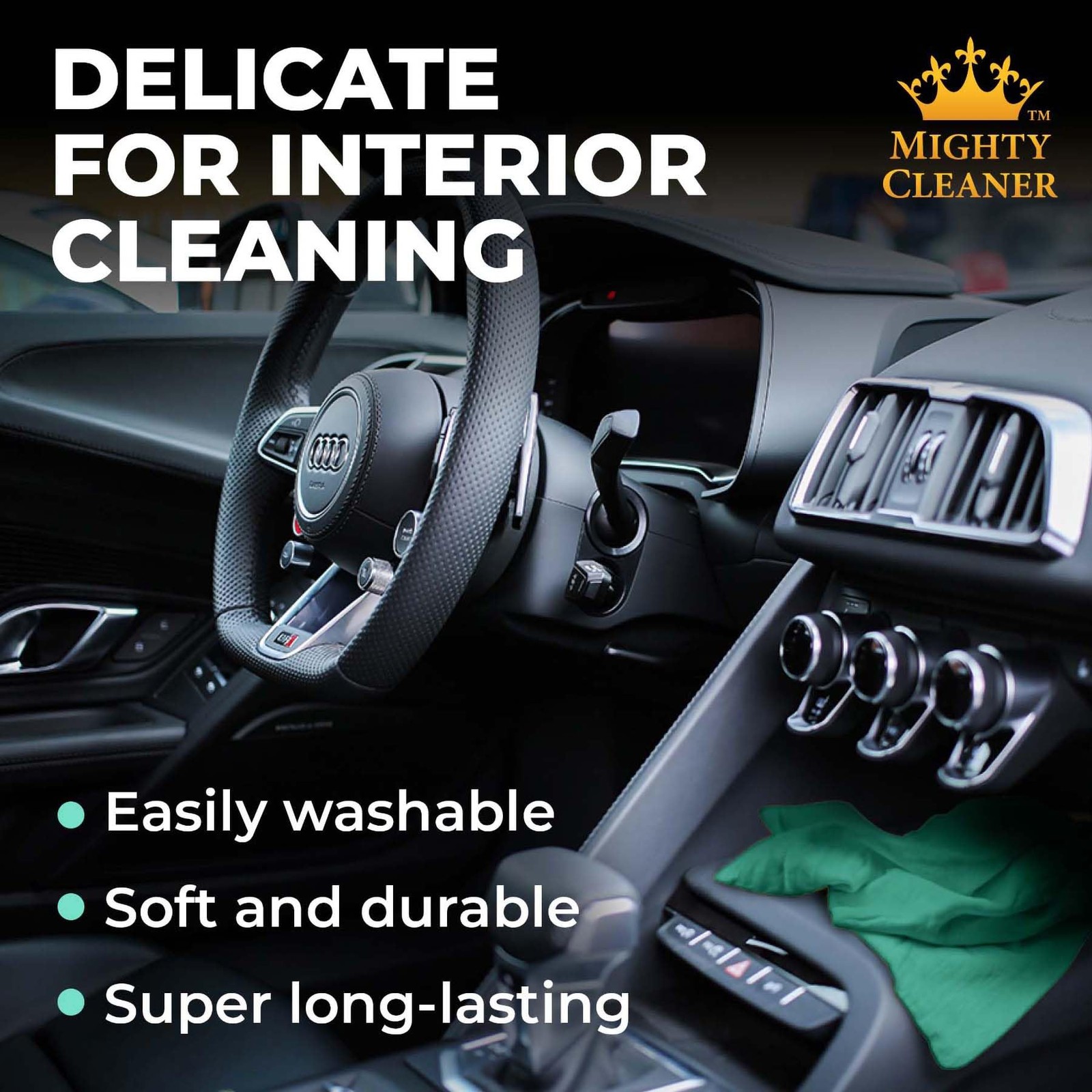 Super Absorbent Chamois Towel for Car Drying – Scratch-Free, 26″x17″