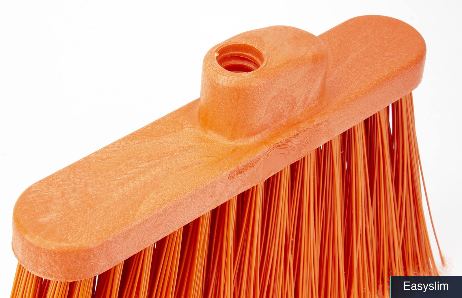 Plastic Broom Head Angled 12 Inch Flagged Bristles Orange Cleaning