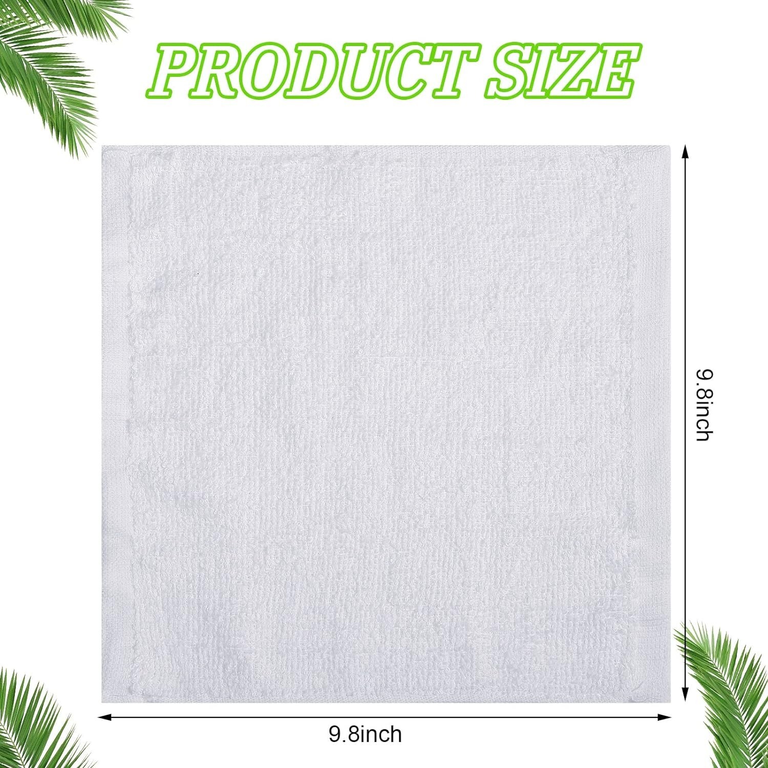 200 Pcs White Cleaning Cloths Bulk Reusable Cleaning Rags Cotton Washcloths A…
