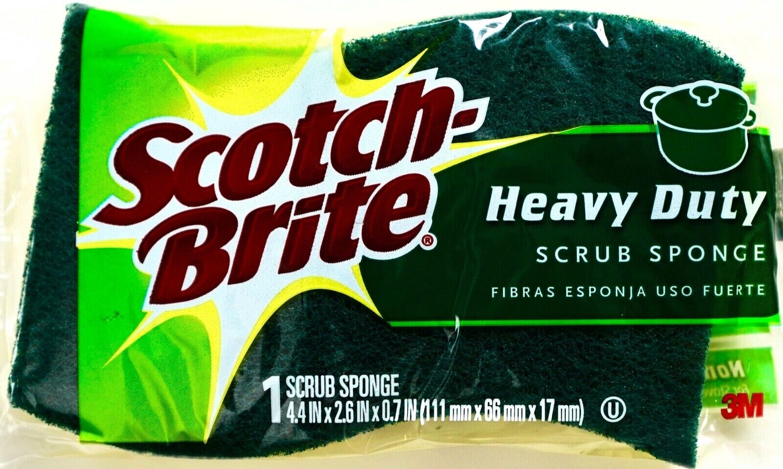 3M Scotch-Brite Heavy-Duty Scrub Sponges, Lot of 4, 10, 19 or 21 Count