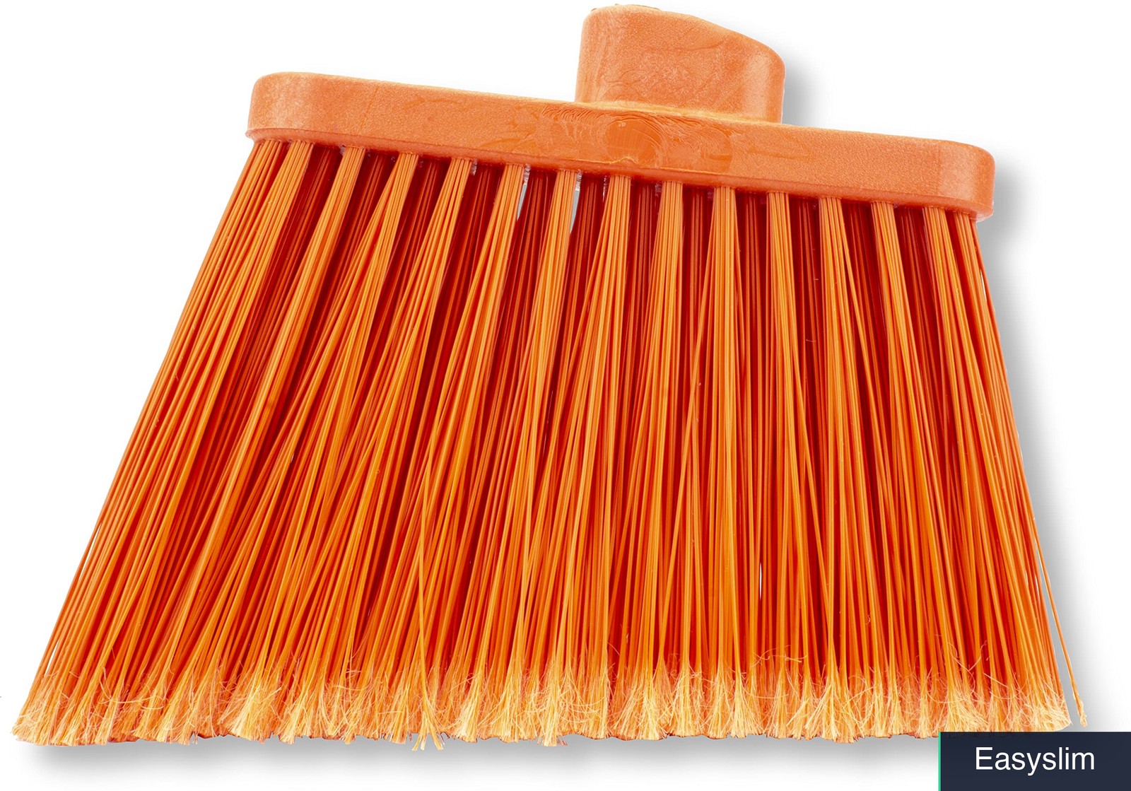 Plastic Broom Head Angled 12 Inch Flagged Bristles Orange Cleaning