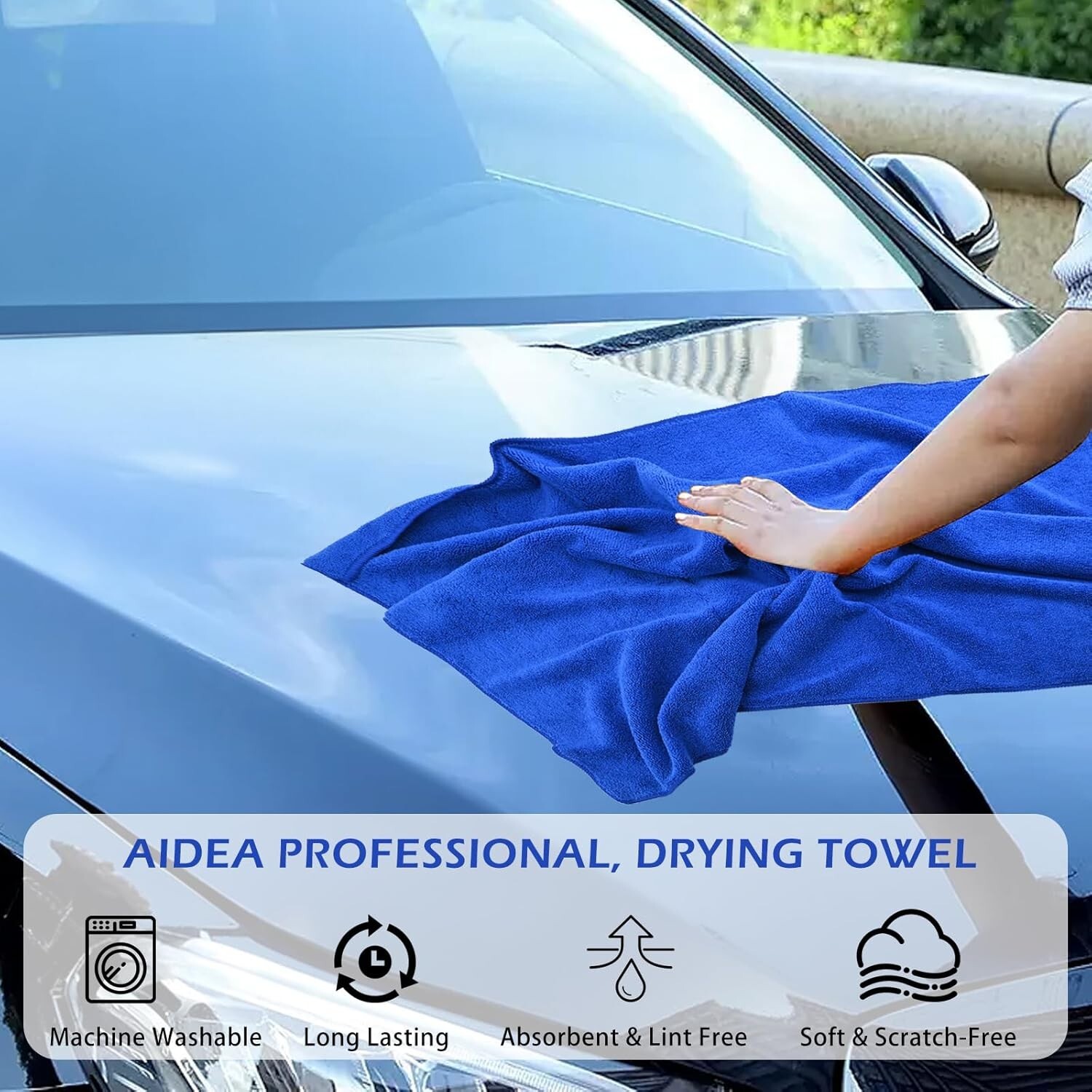 2 Pack Microfiber Cleaning Cloth for Cars, 24″ X 31″ Car Microfiber Towels, S…
