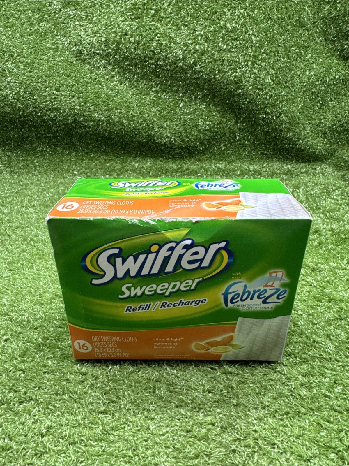 Swifter Sweeper Citrus Scent Disposable Dry Sweeping Cloths Deep Ridge. s3