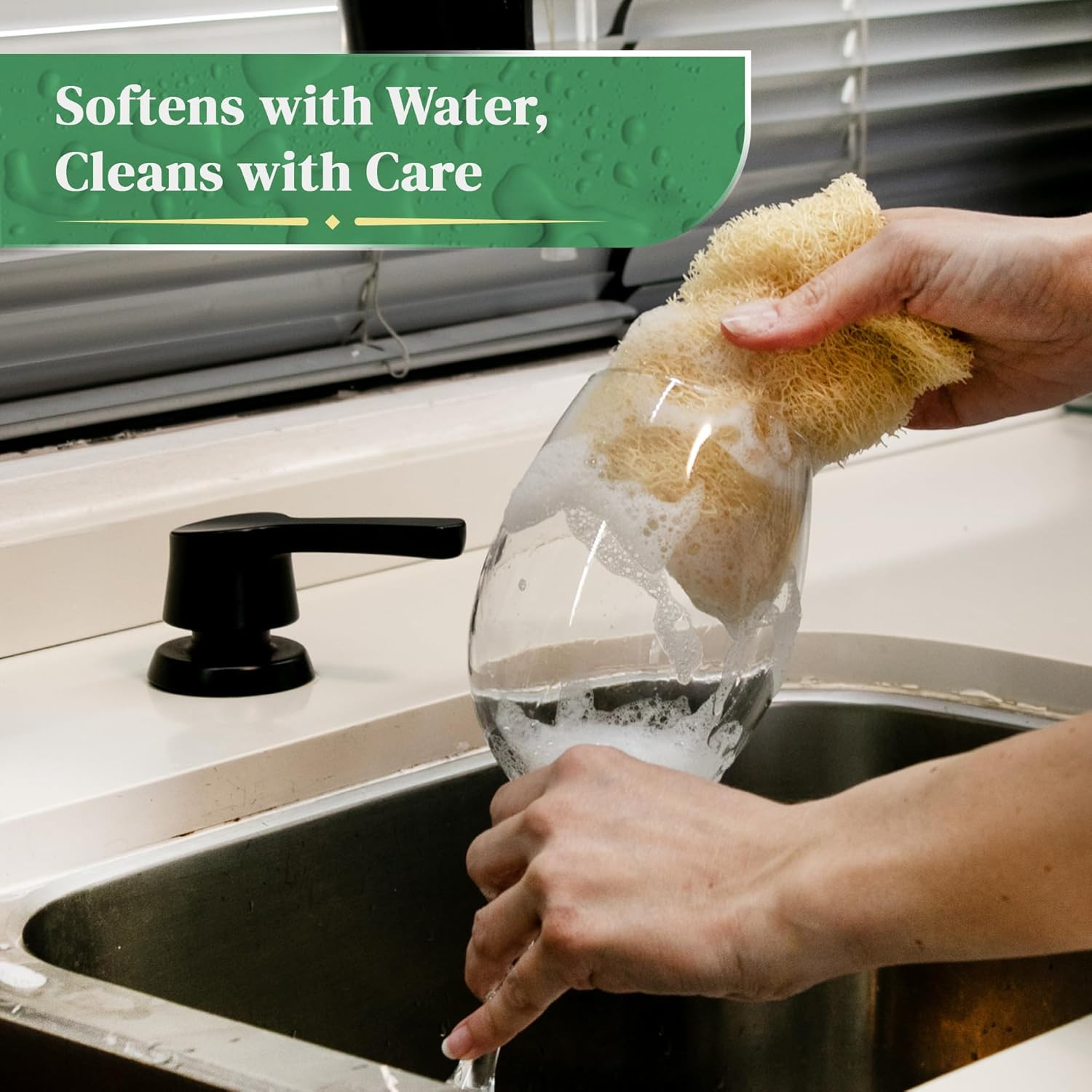 Natural Loofah Kitchen Sponge – Natural Sponges for Dishes – Eco Friendly
