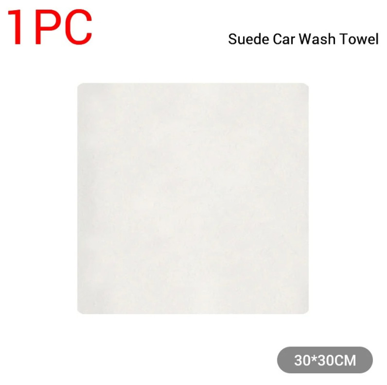 1pc Natural Chamois Sheepskin Car Wash Cloth Ultra Absorbent Cleaning Towel