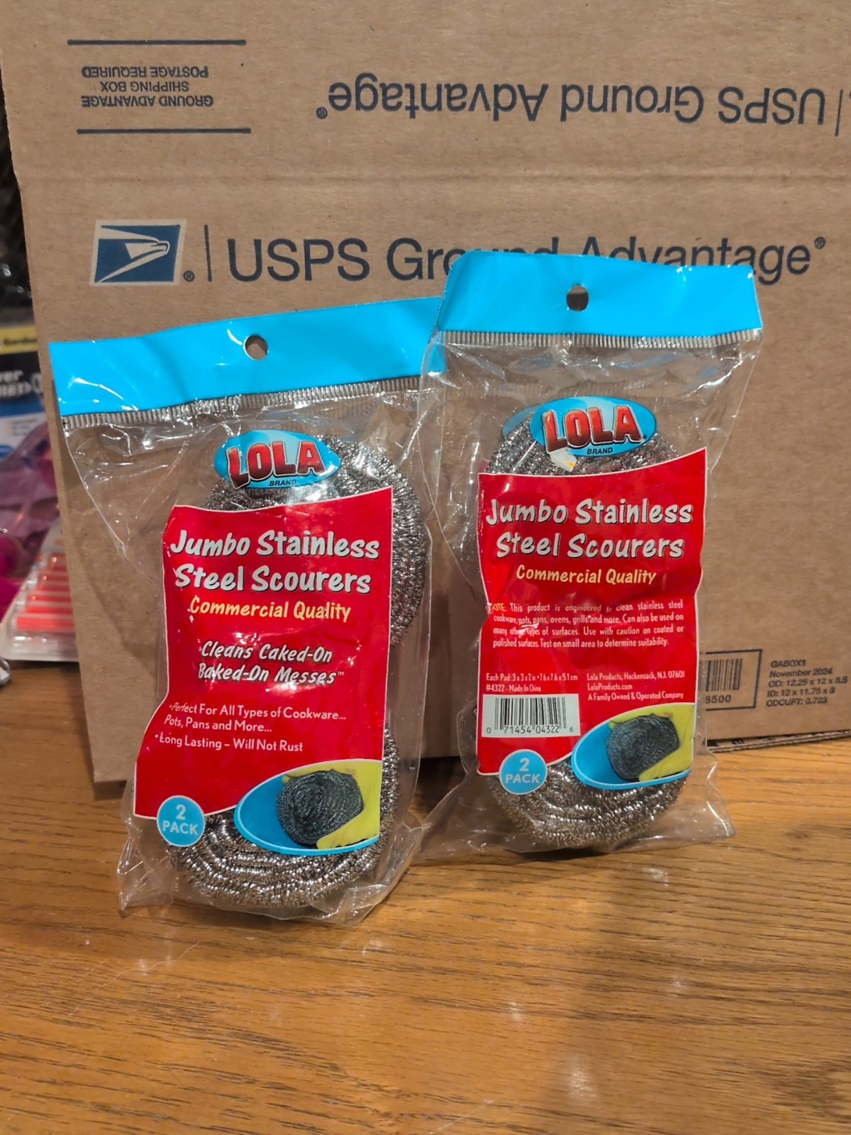 Jumbo Stainless Steel Scourers By Lola 2*2packs