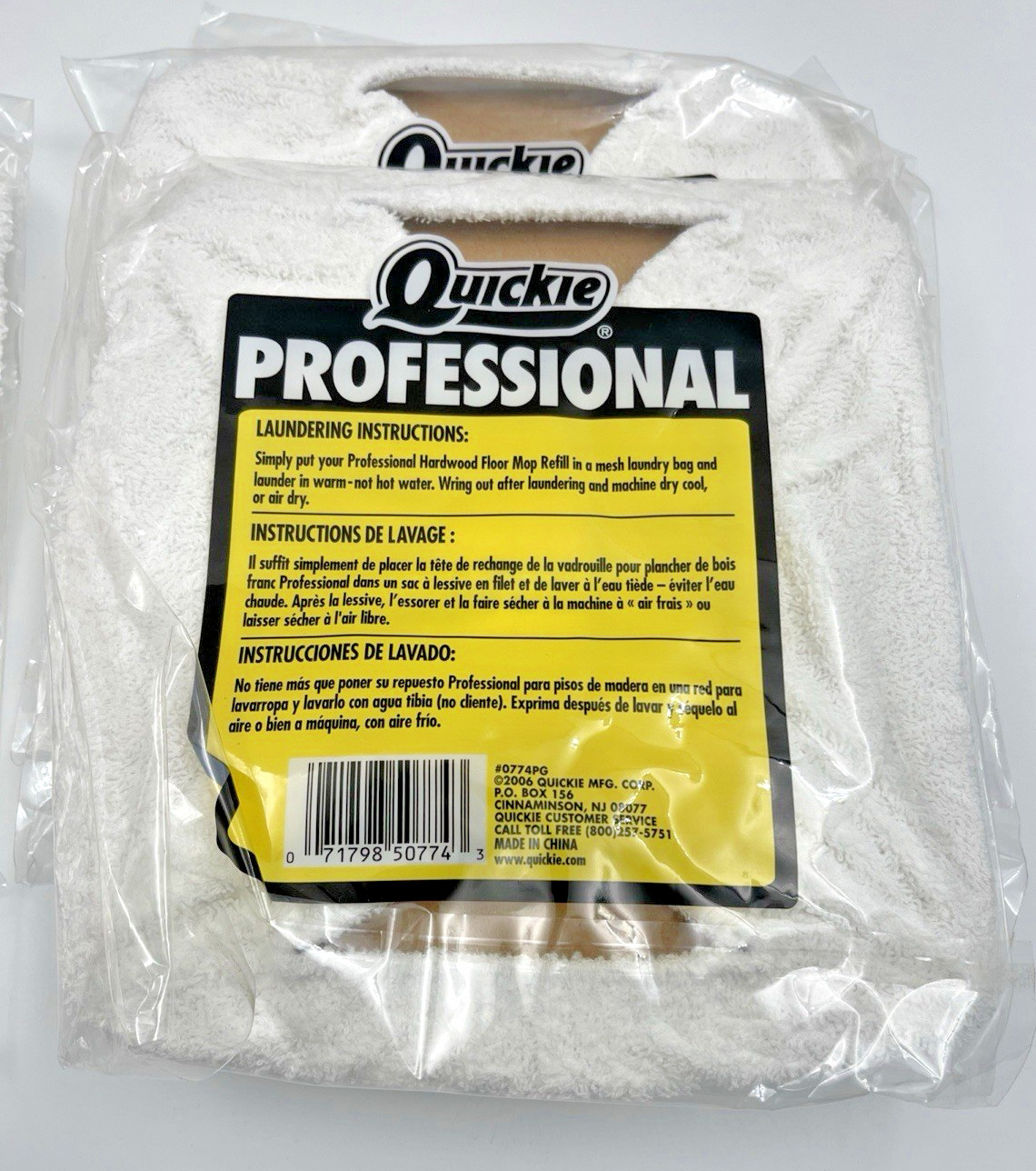 Mighty Mop Refill 0774 PG – Pro Grade – Quickie Professional Lot of 4 N.O.S