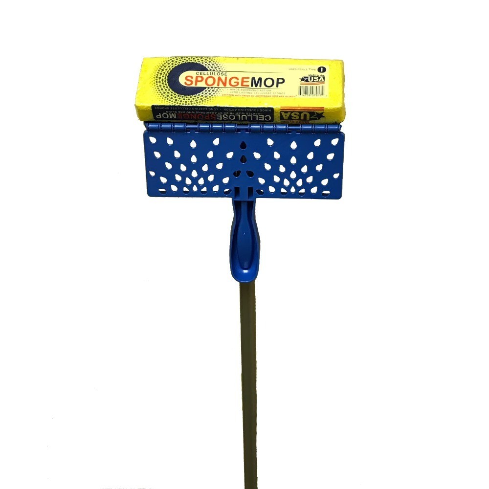 Squeeze Cellulose Sponge Mop with Refillable Bucket and Wringer for Floor