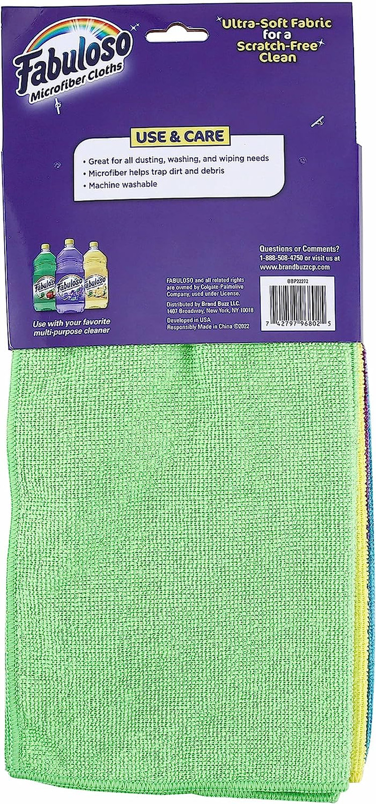 Microfiber Cleaning Cloths for Home & Car, Lint-Free Scratch-Free Rags for Glass