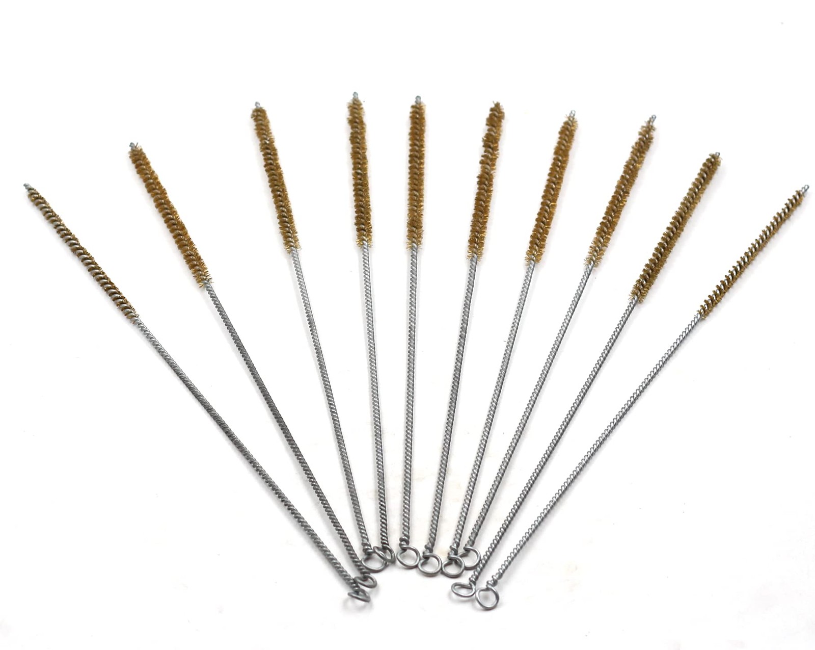 Driak 10 Pcs 6mm Diameter Brass Wire Tube 30cm/11″, Gold Tone ,Silver
