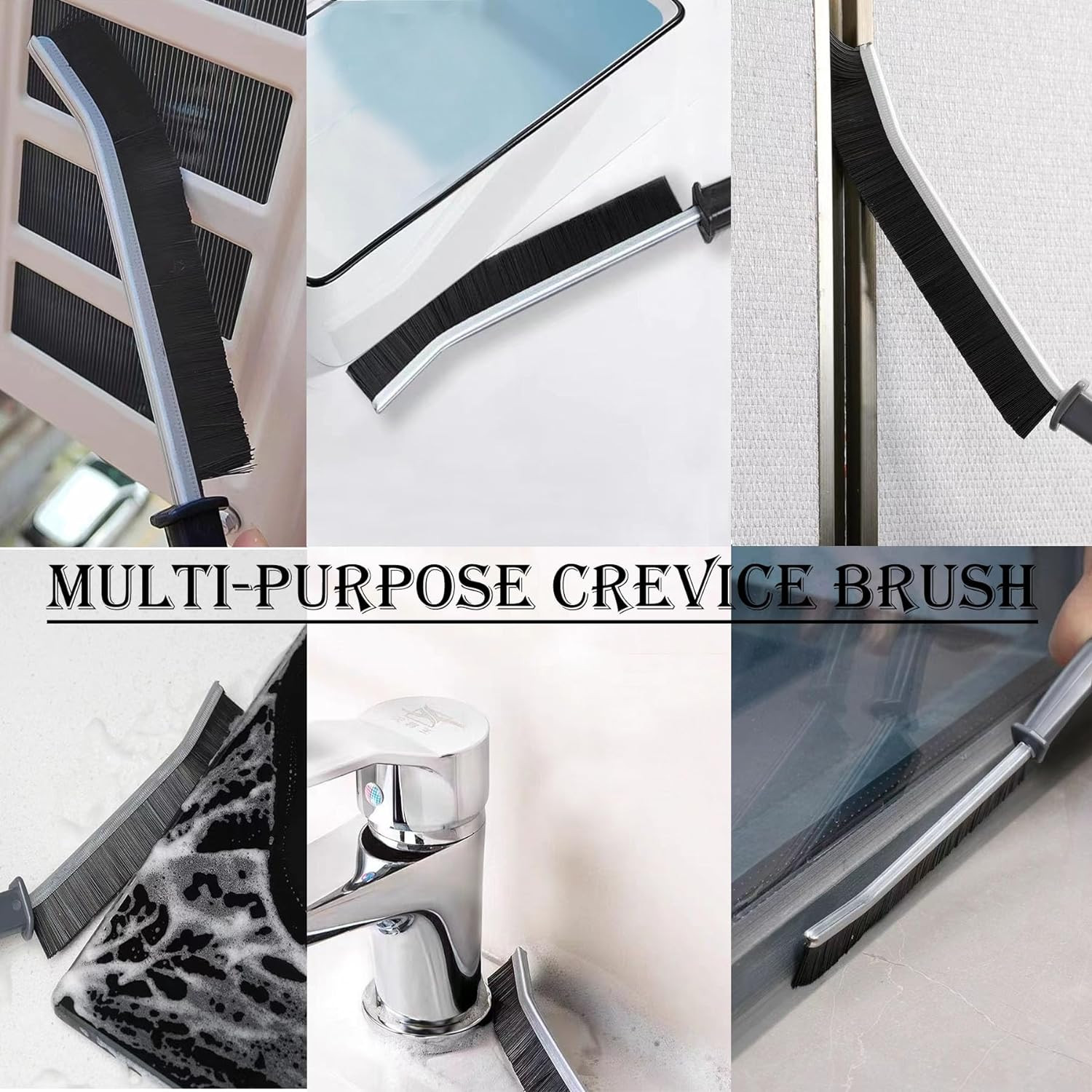 9 Pcs Hard Bristle Crevice Cleaning Brushes for Household Use, Gap Cleaning Brus