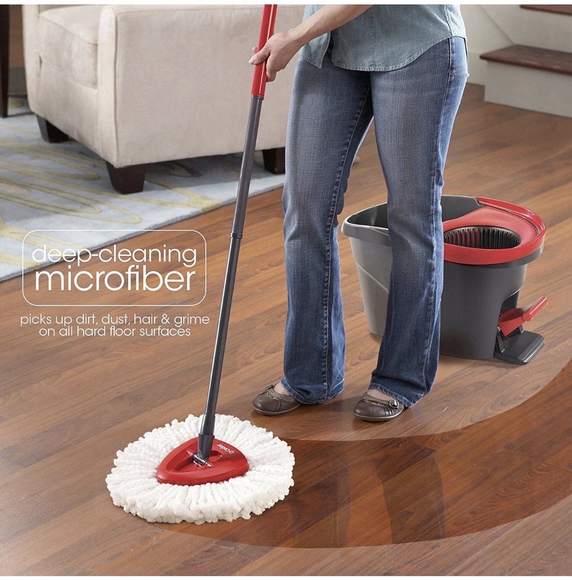 NEW O-Cedar Easy Wring Spin Mop Refill, 1 Count (Pack of 6)