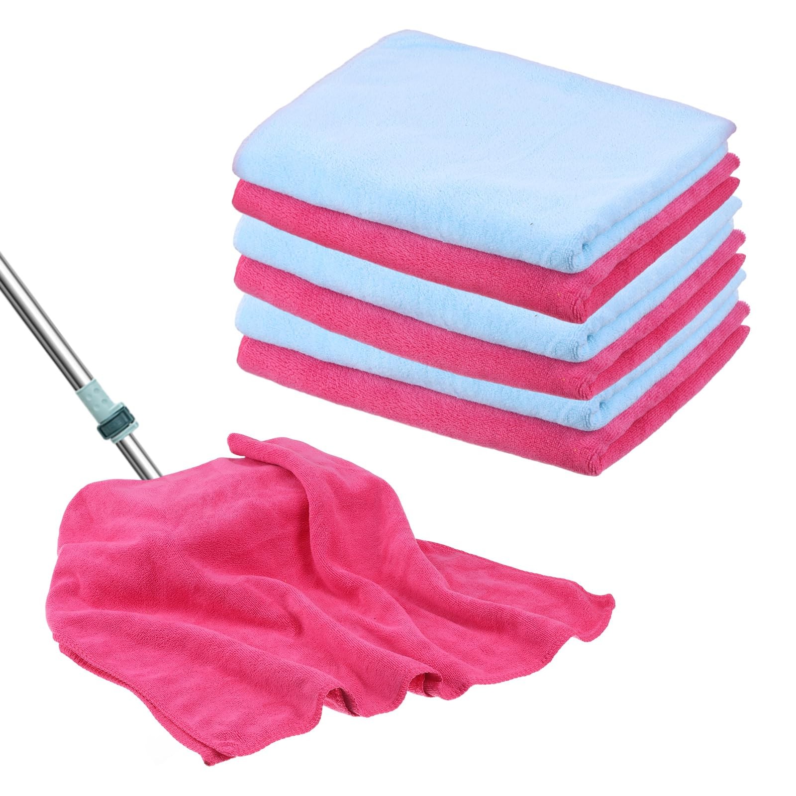 AojSup 6 Pcs Multicolor Extra Large 20 x 30 inches, Light Blue/Dark Pink