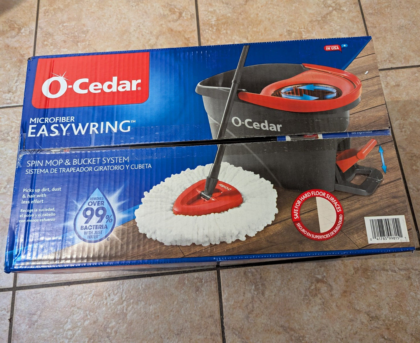 O-Cedar EasyWring Spin Mop & Bucket System, Microfiber, Extendable Metal Handle