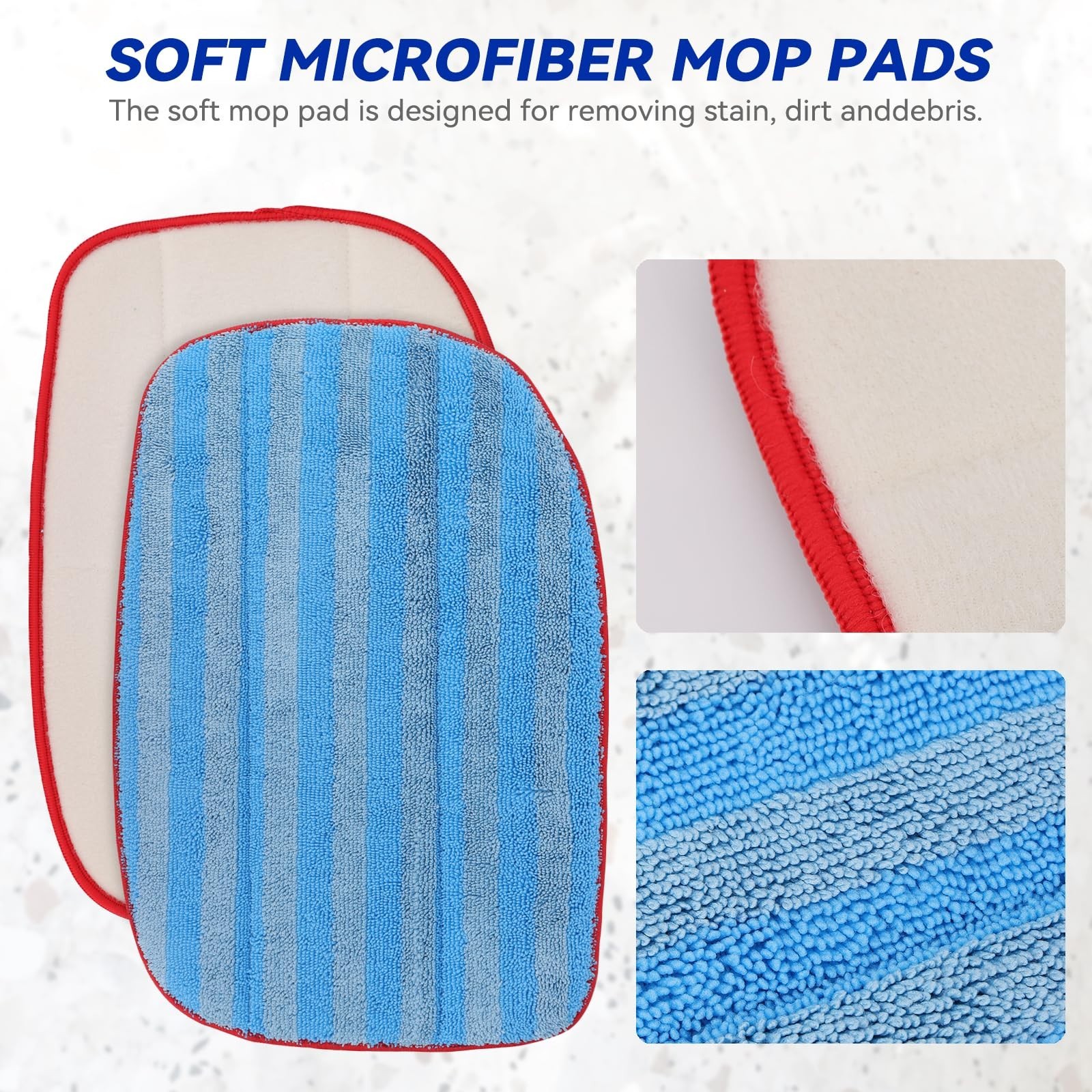 6 Pack Microfiber Steam Mop Pads – Reusable & Washable Replacement for MC1375, M