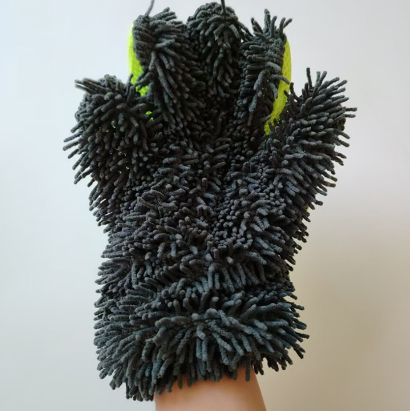 Soft Plush Wash Glove for Cars & Motorcycles & Bikes 1PCS Ambidextrous