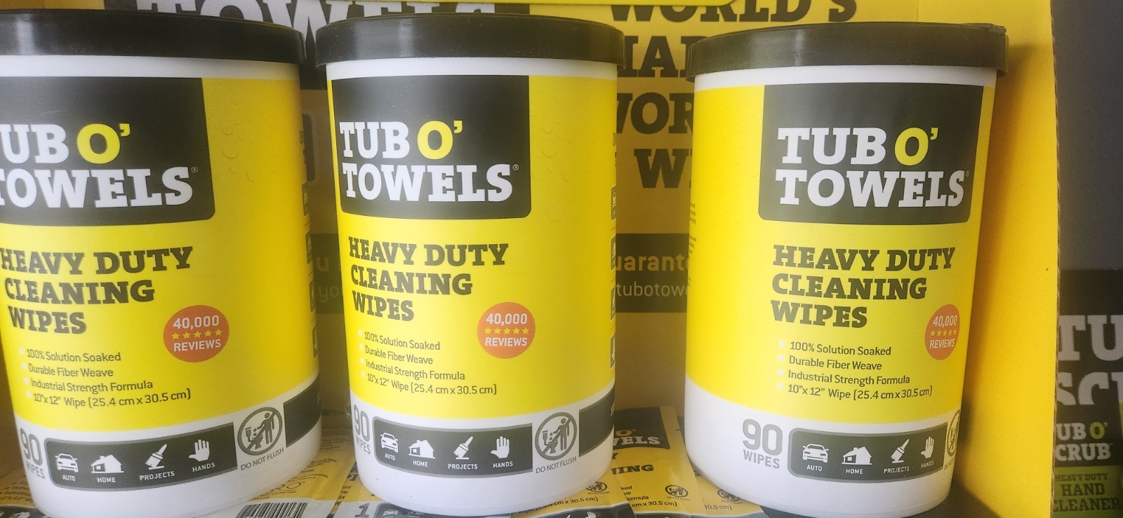 Hand Wipes Tub O Towels TW90 Multi-Surface Cleaning Wipes 90 count