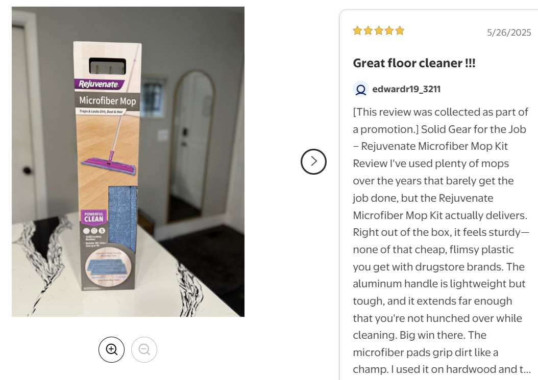 Rejuvenate Microfiber Mop Kit with Reusable Pad, 1 Count
