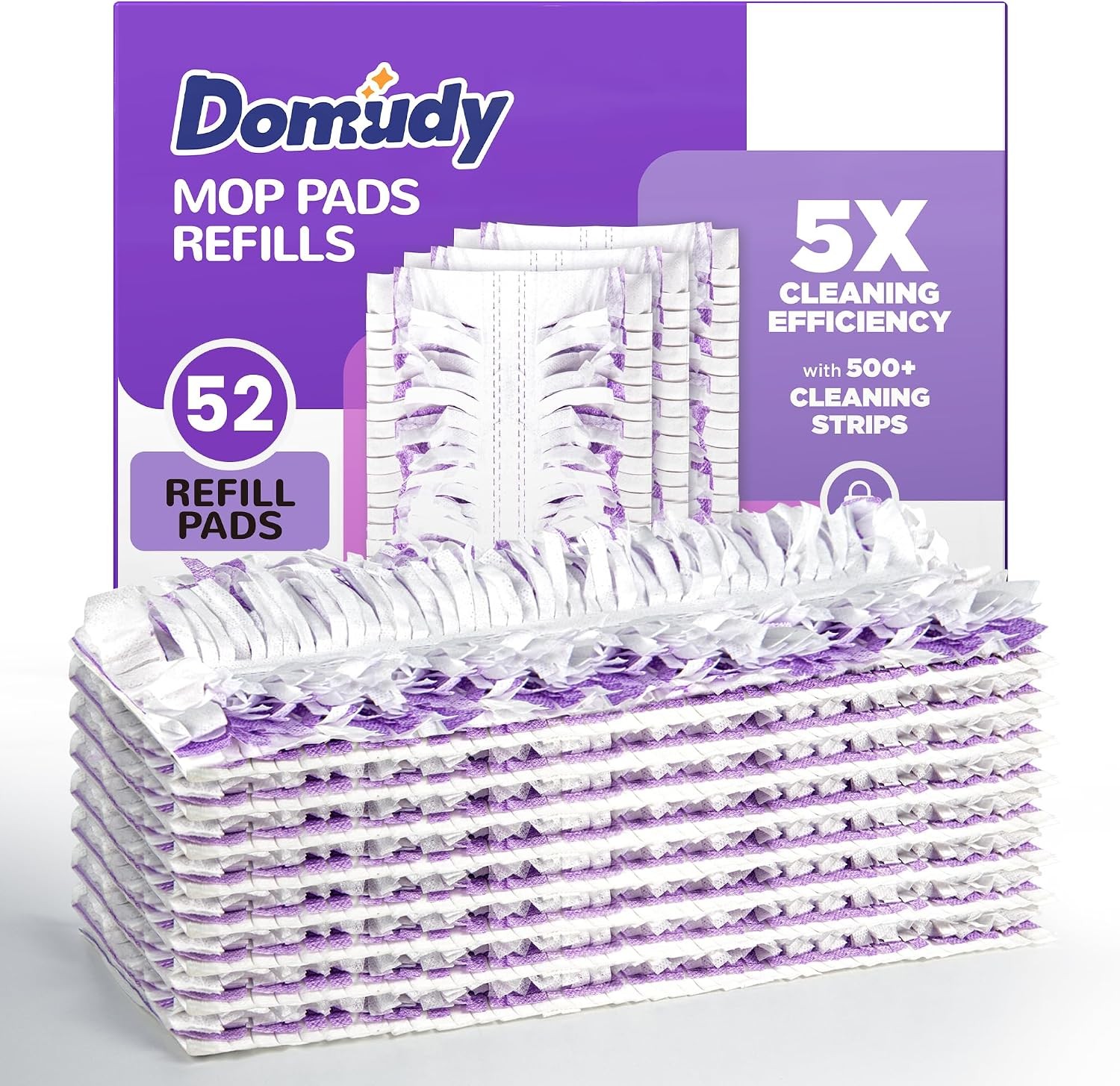 5X Cleaning Power Mop Refills for Swiffer Power Mop, 500+ Strips Multi-Surface P