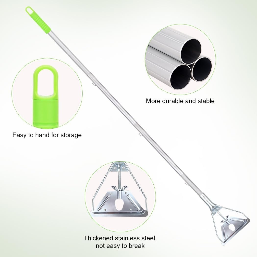 Mop Handle Commercial Heavy Duty – 57 Inch Industrial Metal Mop Stick Replace…