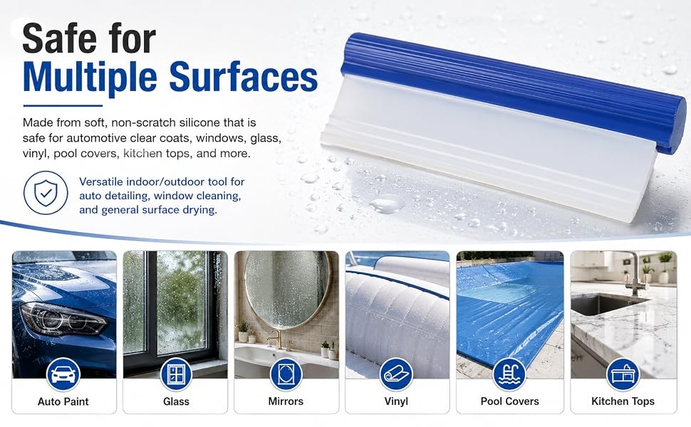 Professional Automotive Wiper Blade Squeegee, 12 inch 3-Layer Silicone Water