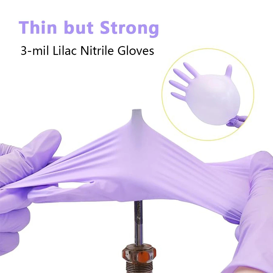 Disposable Nitrile Cleaning Gloves Latex-Free Thicken Extended Cuff Food Glove C