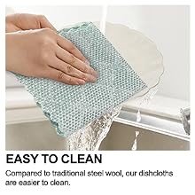 12 Pcs Multipurpose Wire Dishwashing Rag, Upgraded Double-Layer Non-Scratch Wire