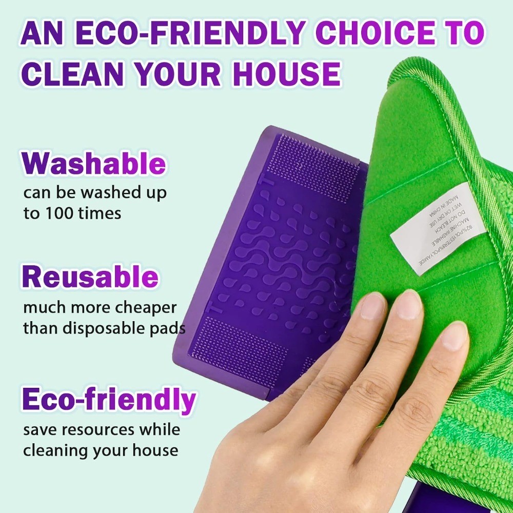 Reusable Mop Pads Compatible with Swiffer WetJet – Microfiber Pad Refill