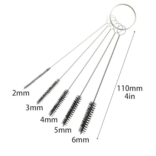 MEETOOT 15-Piece 4-Inch Nylon Tube Brush Set, Straw Cleaning Brush, Carburetor