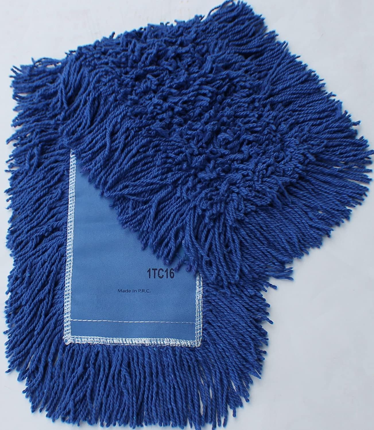 Industrial Dust Mop Kit – Includes 60 Inch Blue Twisted Closed Loop Mop Head, Wo