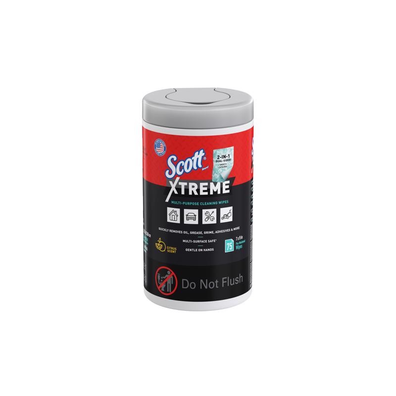 Scott Xtreme Cleaning Wipes 7×9 75-Count Multi-Purpose