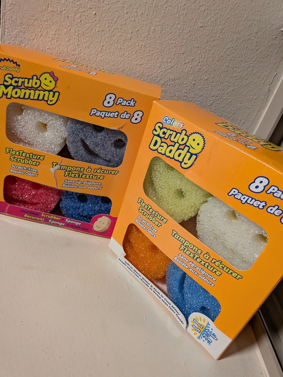 Two ScrubDaddy Mommy Dual-Sided Scrubber Sponge Scratch Free, two 8pk