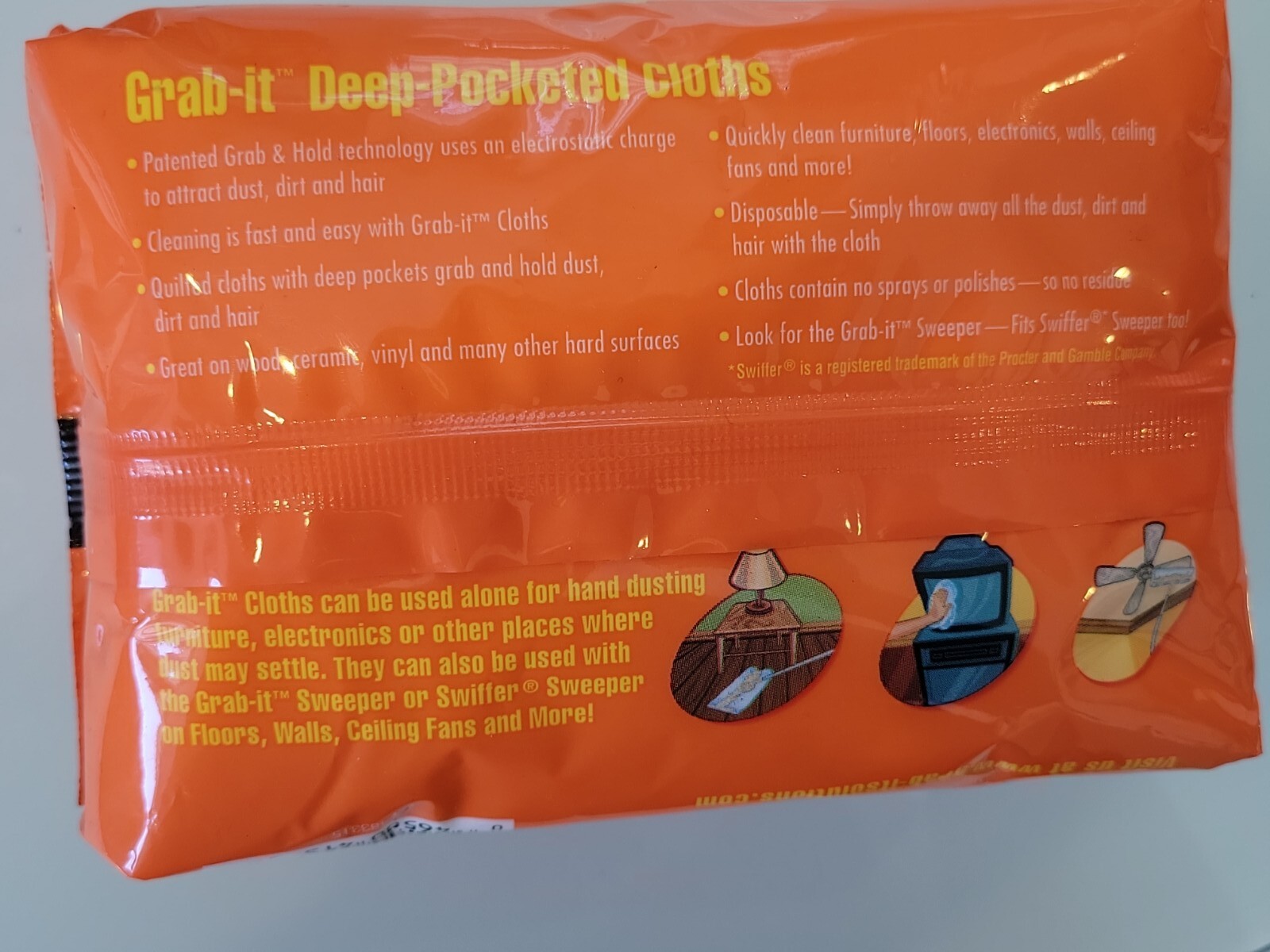 Grab It Refills Disposable 16 Dry Dusting Cloths Citrus scented from 2004 New