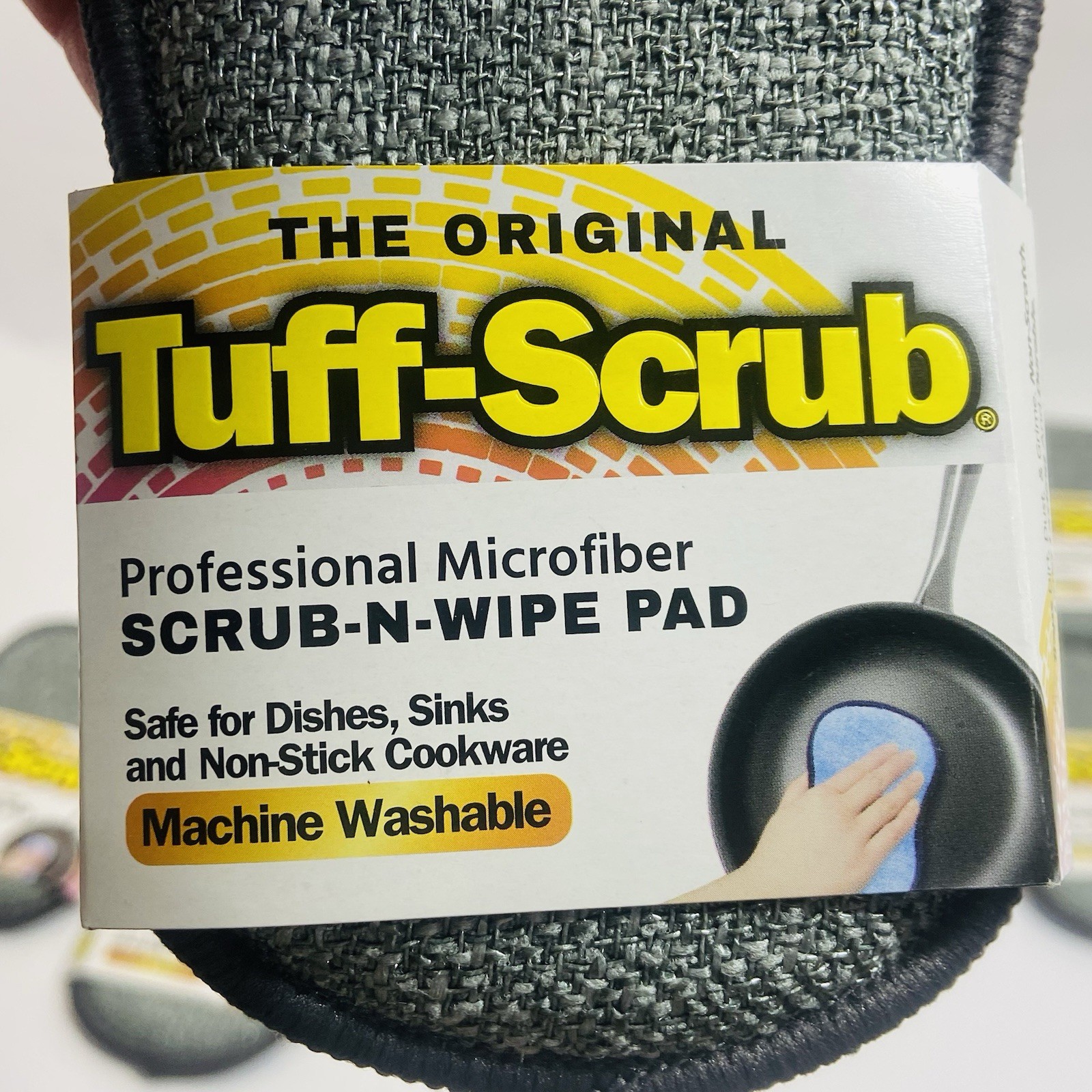 Tuff-Scrub Microfiber Pad Professional SCRUB-N-WIPE ~ Machine Washable ~ 10-Pack