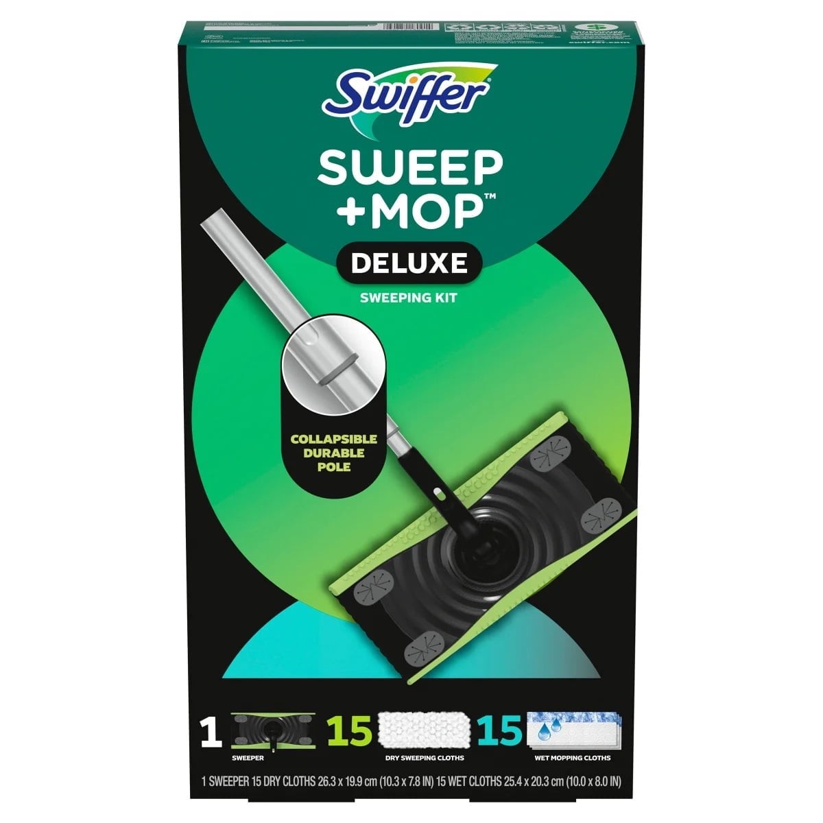 Swiffer, Sweep + Mop Deluxe Sweeping Kit | 1 Sweeper + 30 Refills