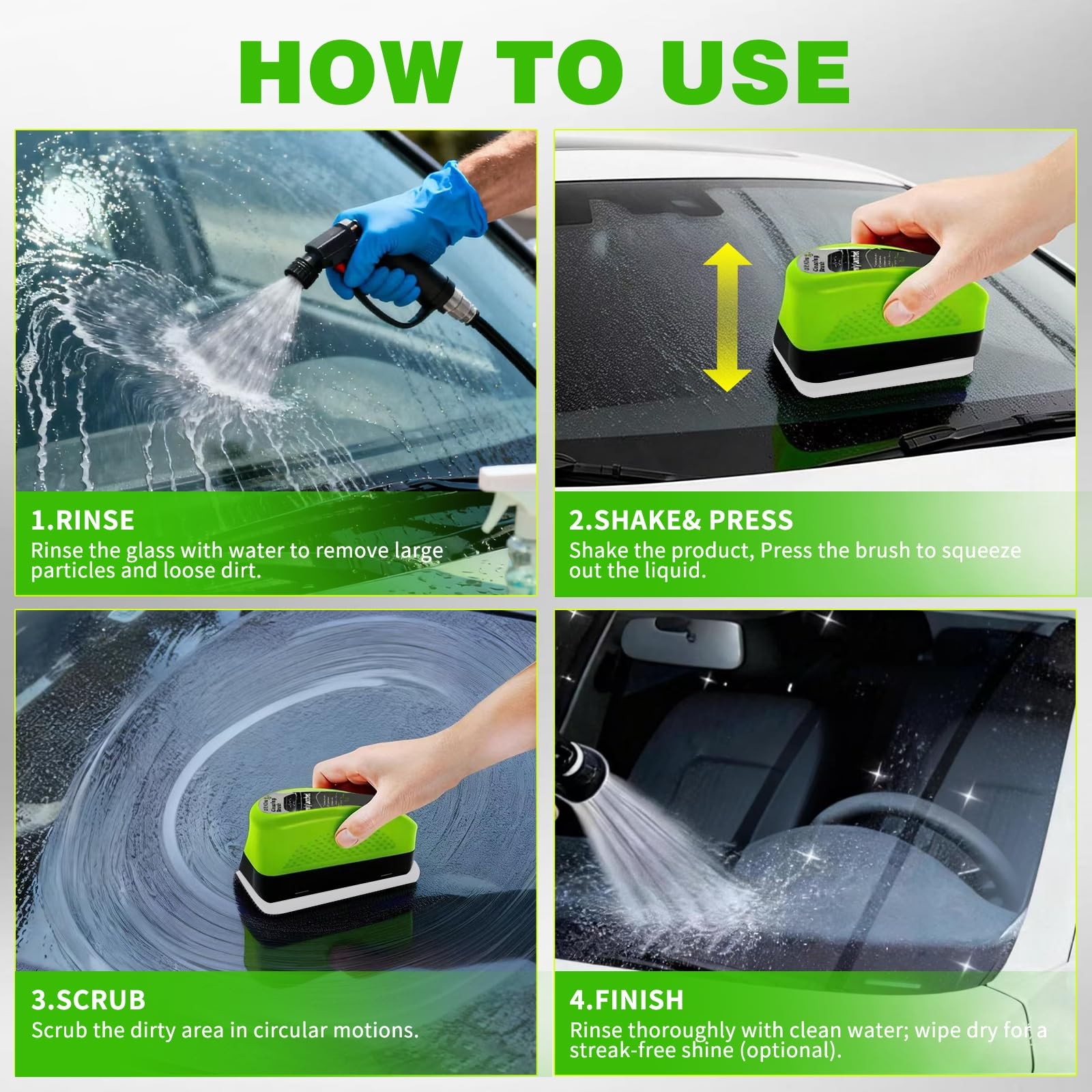 Cramorphis Glass Oil Film Remover for Car, Automotive Cleaning Brush…