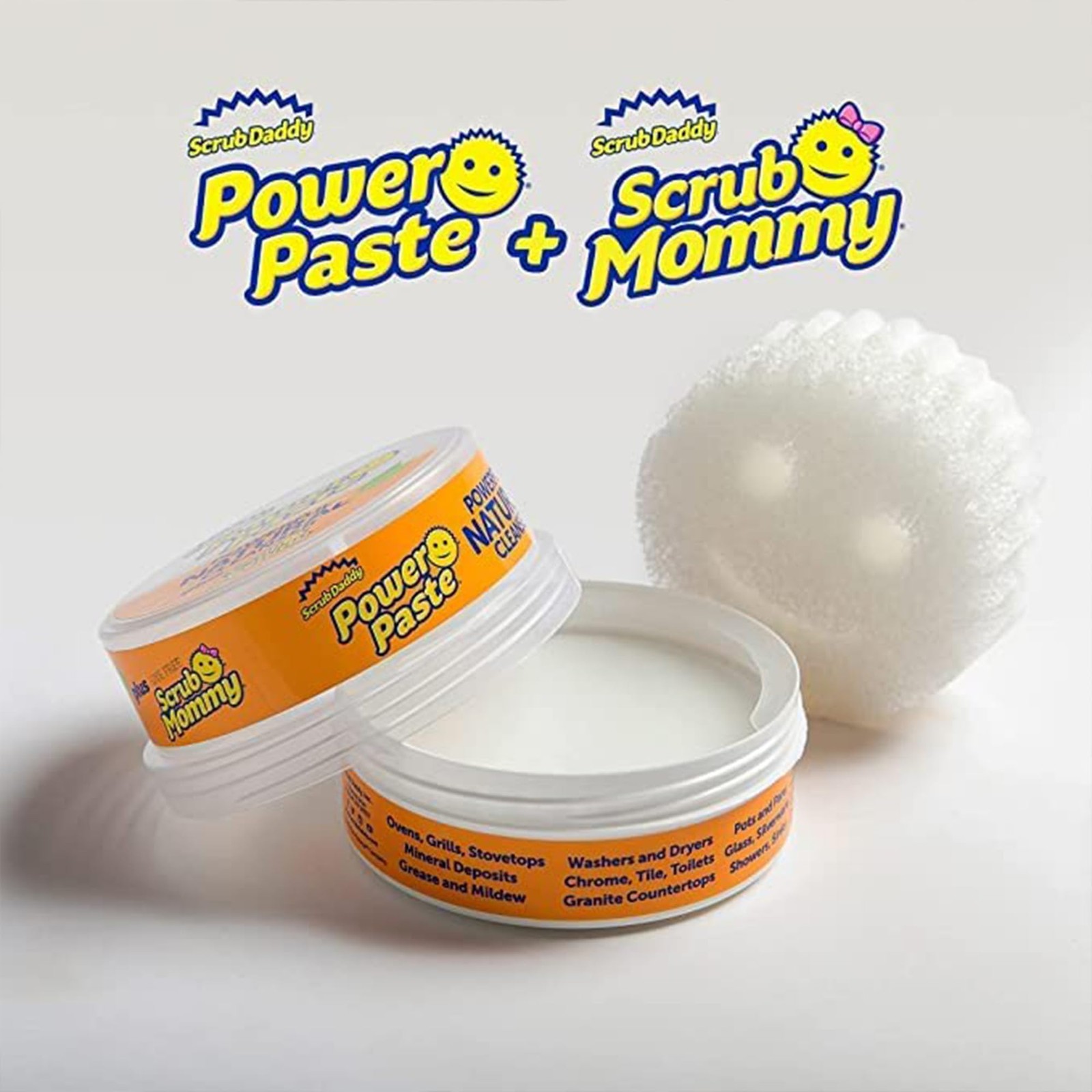PowerPaste Cleaning Compound with Scrub Mommy Odor Resistant Sponge 1 Count